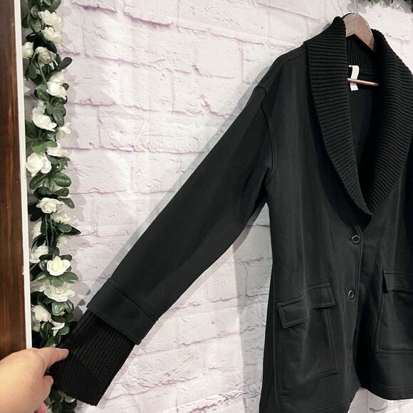 Daily Practice‎ Anthropologie V Neck Cardigan Black Sweater Size Large - Picture 4 of 11